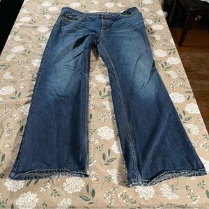 Aeropostale Jeans Mens 38x32 Denim Driggs Slim Bootcut Distressed Western Y2k
